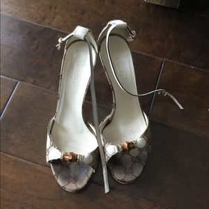 Gucci mid-heel sandal.